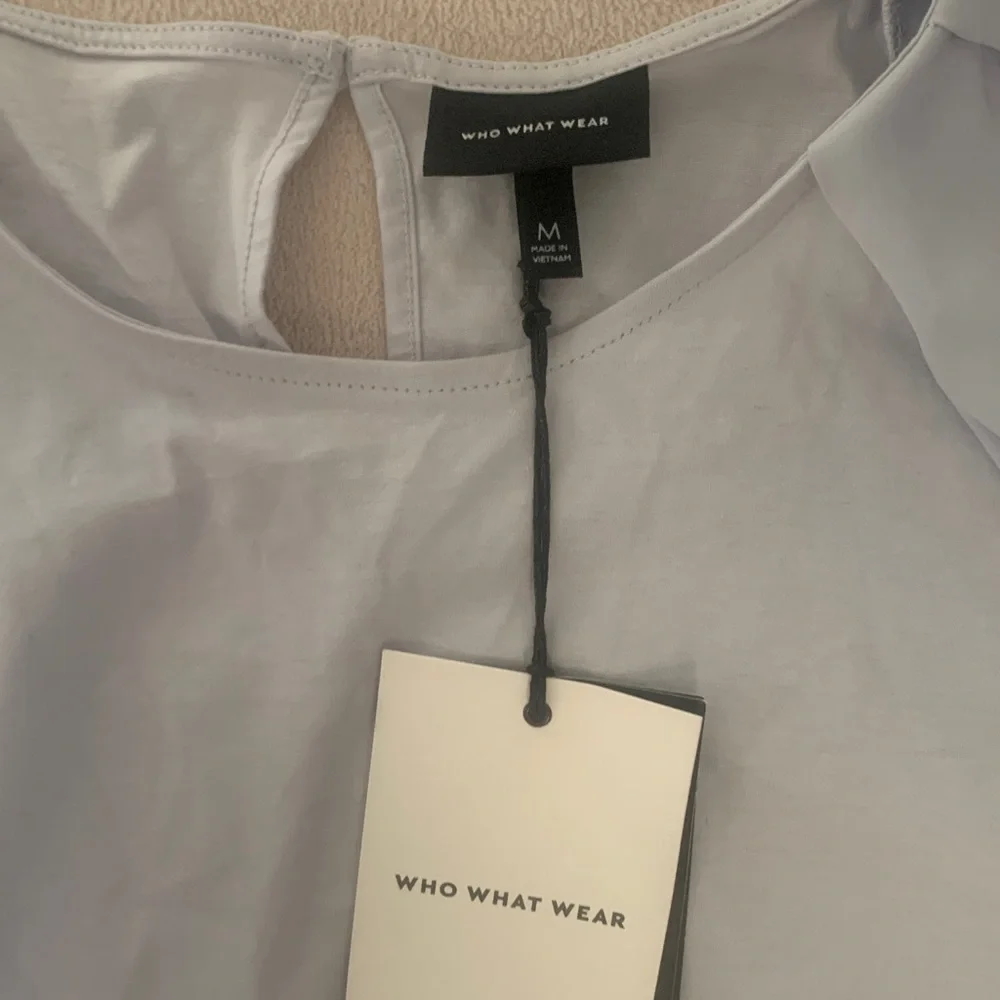Who What Wear Light Gray Blouse